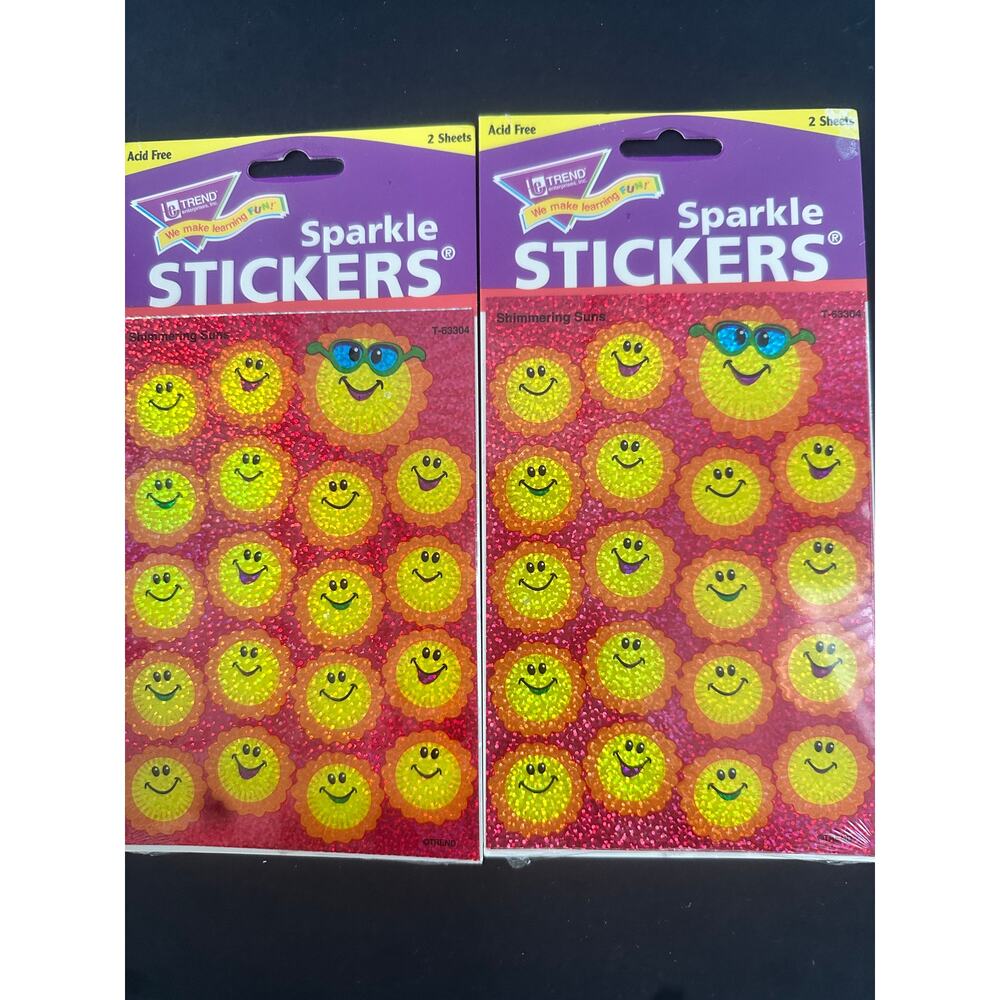 (4) VTG Ambassador and other stickers Happy face 1 pk puffy balloon stickers